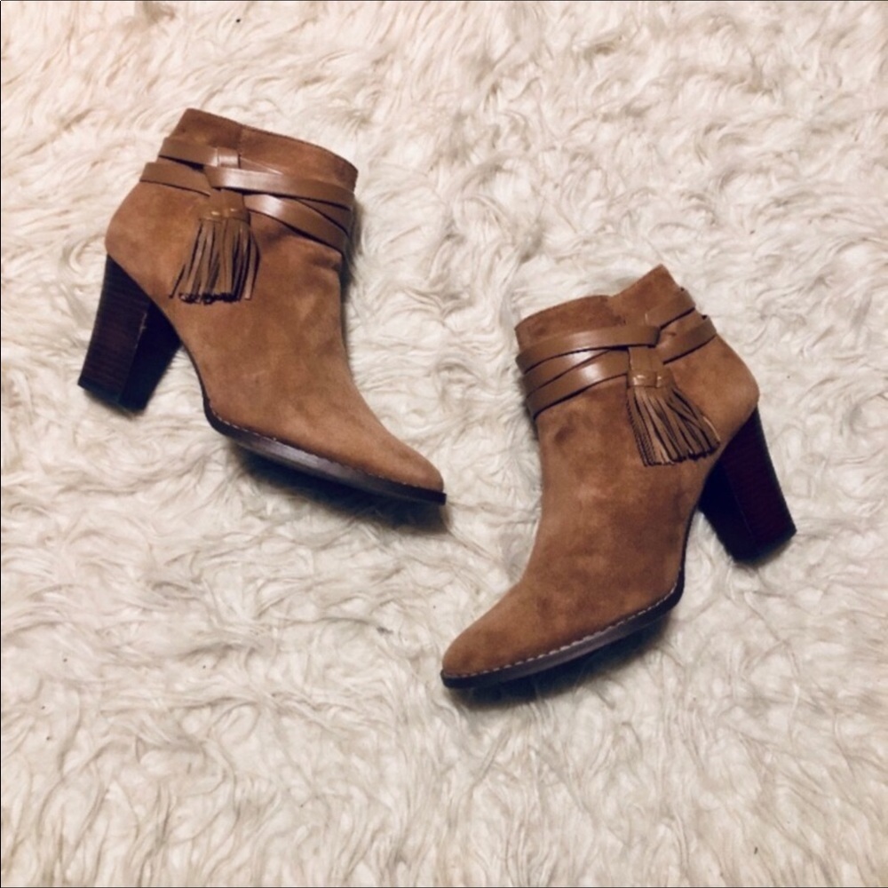 WHBM Carlton Tassel Ankle Boots